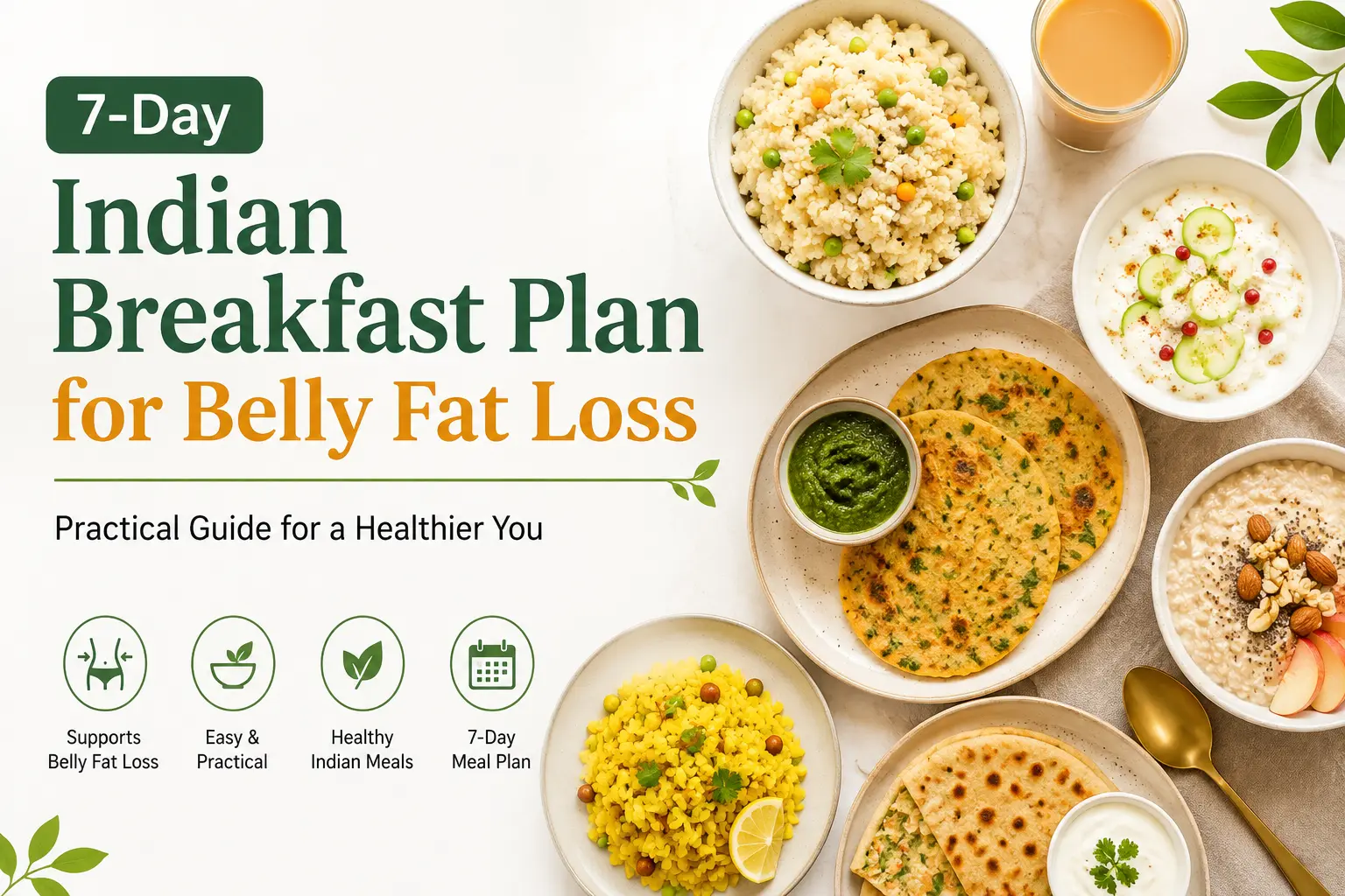 7-Day Indian Breakfast Plan for Belly Fat Loss (Practical Guide)