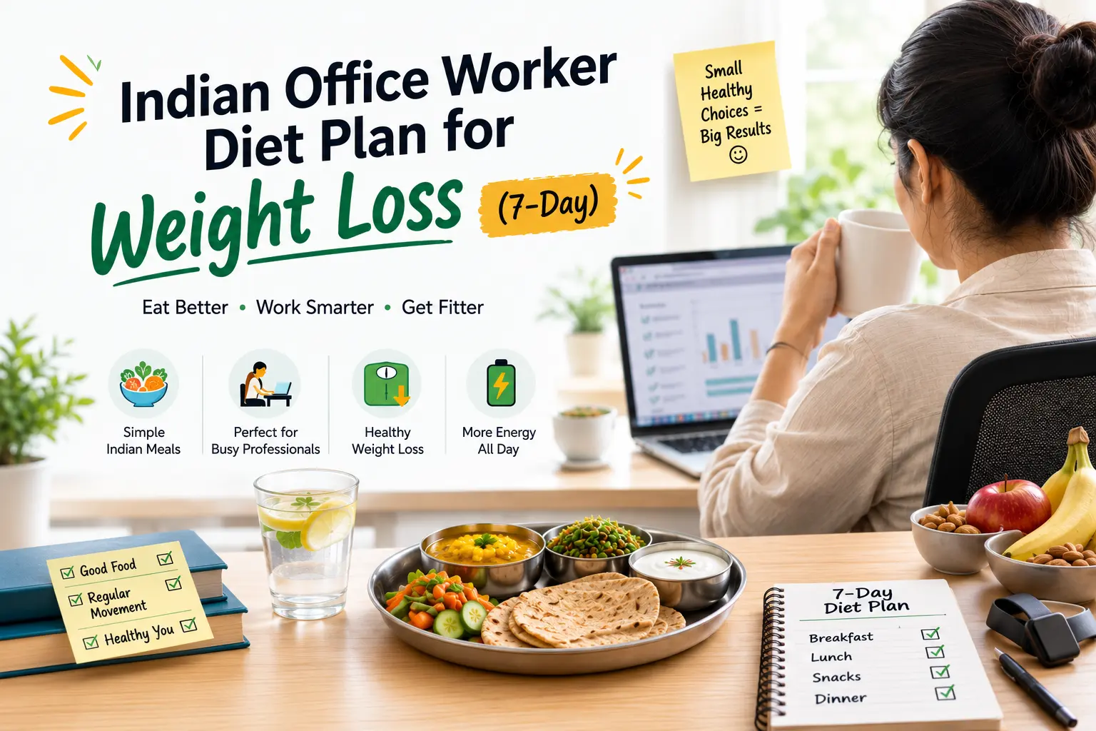 Indian Office Worker Diet Plan for Weight Loss (7-Day)